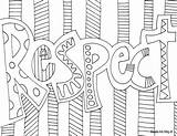 Respect Alley Self Lettering Esteem Coloringhome sketch template
