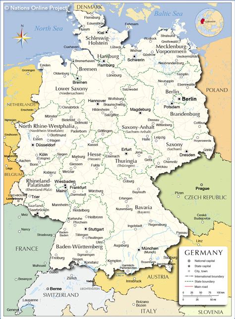 administrative map  germany nations  project