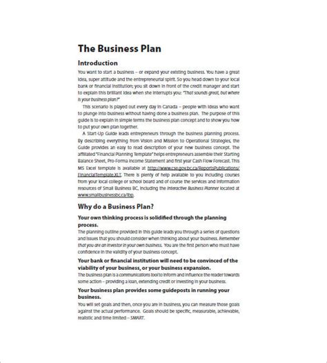 startup business plan template  word excel  format