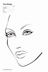 Blank Template Mua Maquillage Facechart олівцем портрет Portrait Vidalondon Caras sketch template