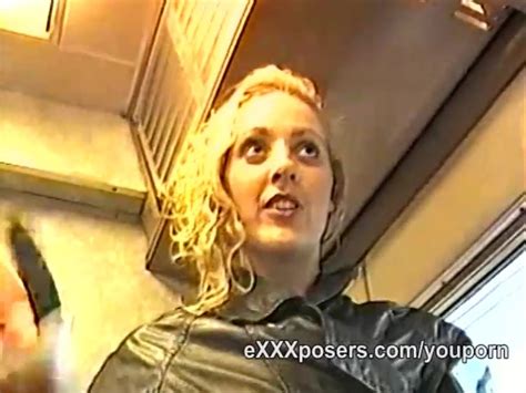 amateur persuaded to flash on the train free porn videos