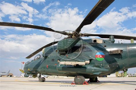 azerbaijan air force mi 35 helicopter stocktrek images