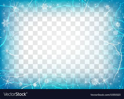 frame  ice  transparent background winter vector image
