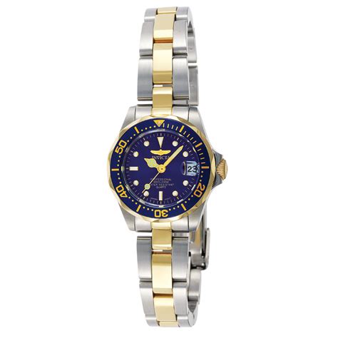 invicta pro diver ladies stainless steel gold watch
