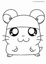 Coloring Pages Hamtaro Cartoon Character Color Printable Kids Sheets Found sketch template