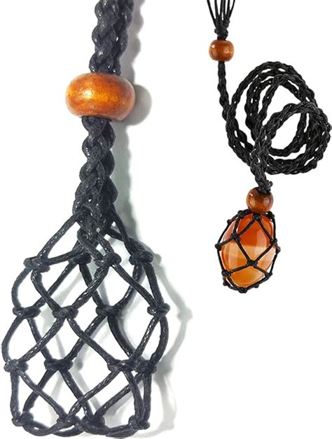 crystal necklaces holderlarge healing crystals necklace holder cage cords  pendantsstone