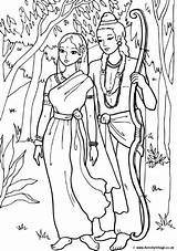 Rama Diwali Sita sketch template