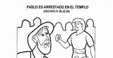 Arrestado Templo Hechos sketch template