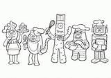 Gabba Yo Coloring Pages Coloring4free Chef sketch template