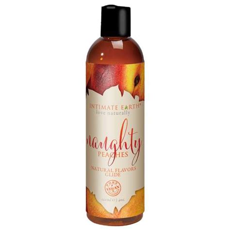 intimate earth natural flavors glide naughty peaches 120 ml lovecraft