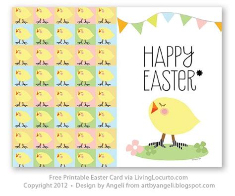 cute   card  easter  living locurto   printed