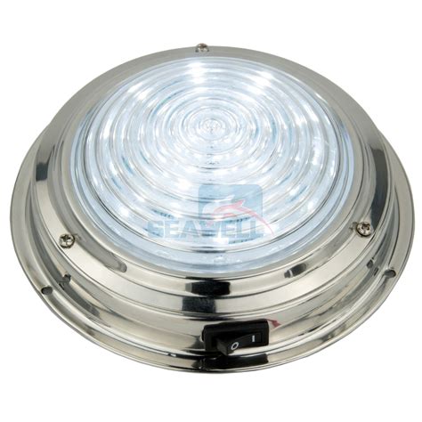 stainless steel led dome light boat marine rv cabin ceiling lamp  ebay