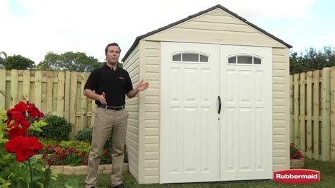 rubbermaid big max outdoor storage shed youtube