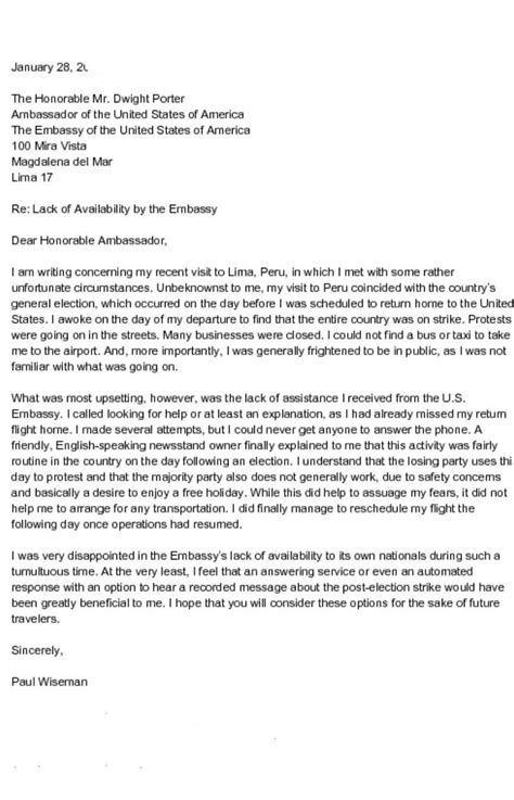 write  letter  embassy  visa status brainlyin