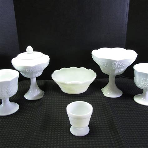 Milk Glass 6 Piece Candy Dish Set For My Generation