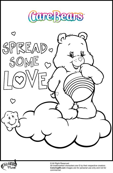 care bear coloring pages team colors