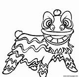 Chinese Coloring Lion Year Dance Pages Dragon Printable Kids Color Smile Colouring Books Happy Sheets Book Years Print Cartoon Holidays sketch template