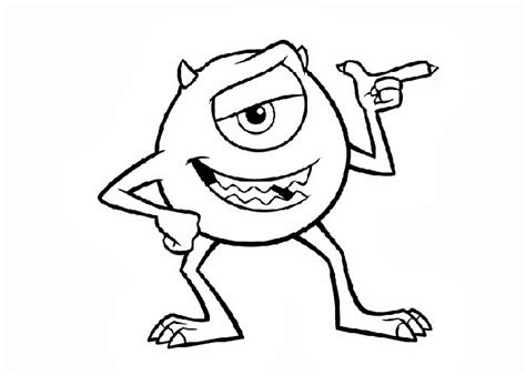 mike wazowski coloring pages  coloring pages  coloring books
