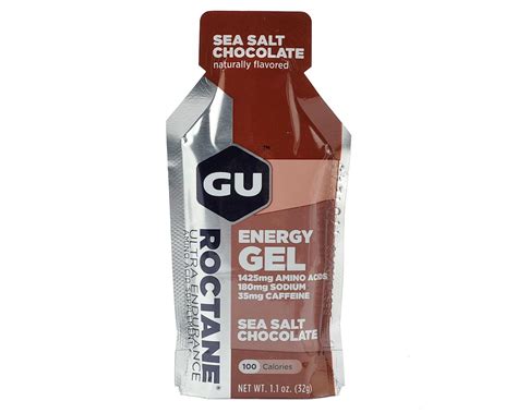 gu roctane energy gel sea salt chocolate  oz packet performance bicycle