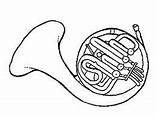 Muziekinstrumenten Horn sketch template