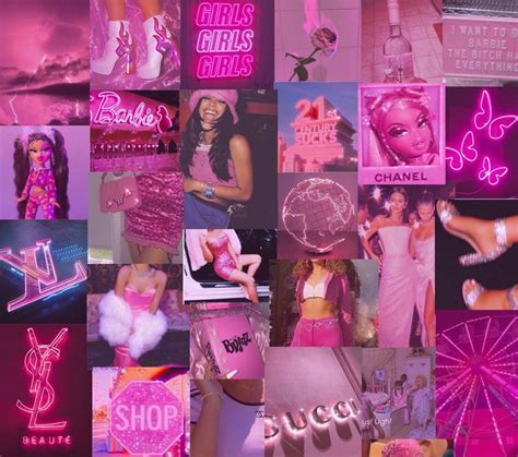 50 Pcs Boujee Collage Kit Baddie Pink Aesthetic Baddie Room Etsy In