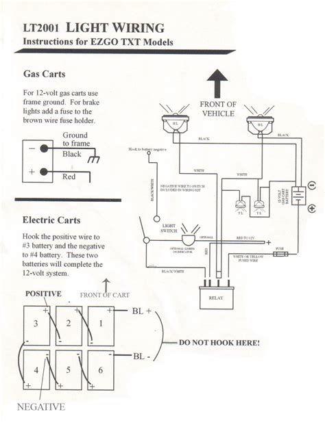 light wiring diagram  golf cart wiring diagram  schematic