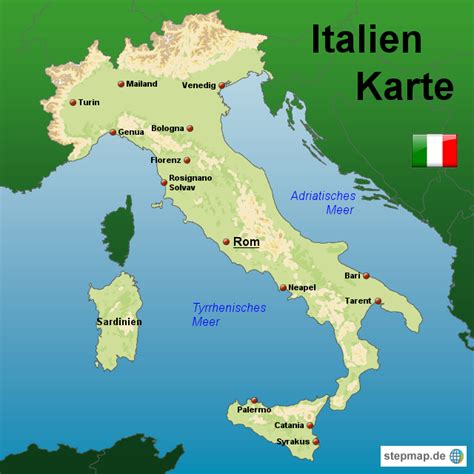 italien karte von karten landkarte fuer italien