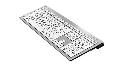 logickeyboard large print black  white pc slimline keyboard