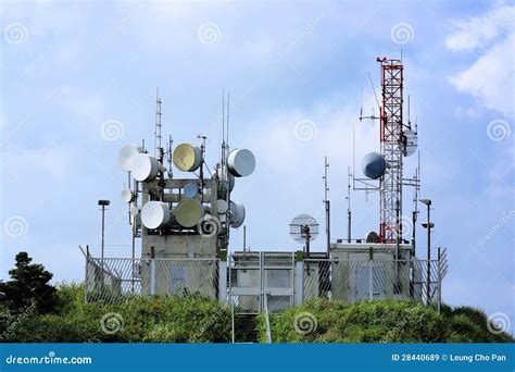 broadcasting station stock image image  nature cloudy