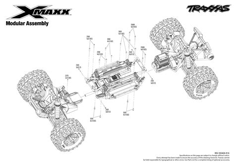 maxx    modular assembly exploded view traxxas