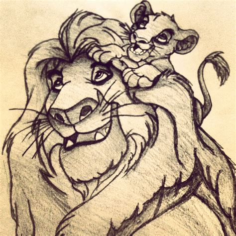 lion king sketch desenhos ilustracao artes