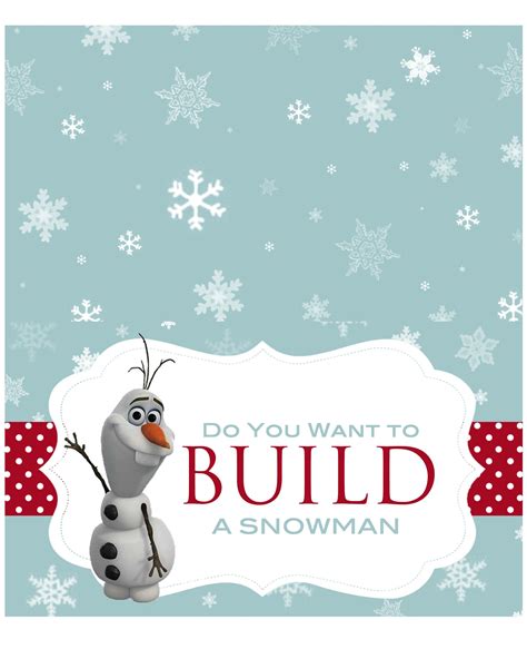lets build  snowman kit   printable olaf craft snowman