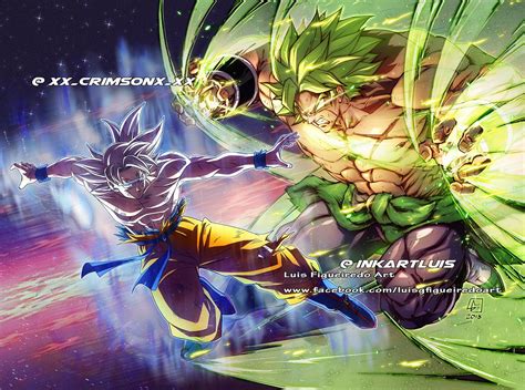 Ultra Instinct Goku Vs Broly Super Saiyan Full Power Collab With The