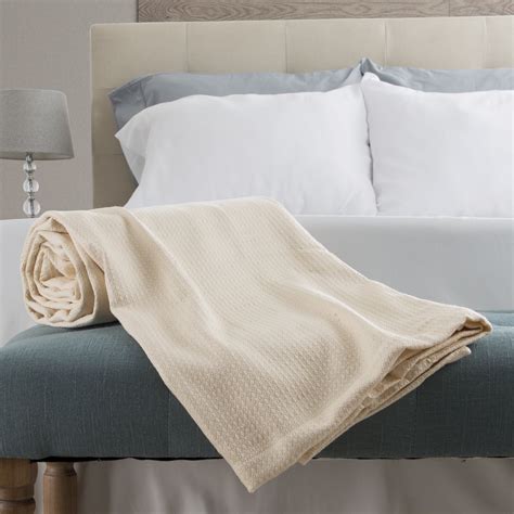 somerset home  white cotton bed blanket king walmartcom