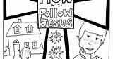 Jesus Coloring Template Following sketch template