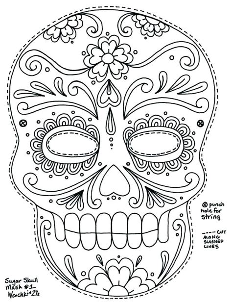 sugar skull coloring pages printable   getcoloringscom