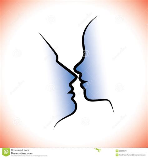 Man And Woman Pair Kissing Each Other With Intimacy And Sensuality Stock