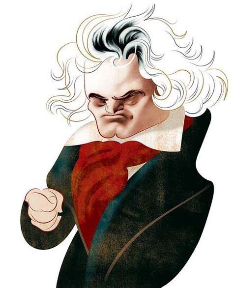 ludwig van beethoven caricatures illustrations and art work