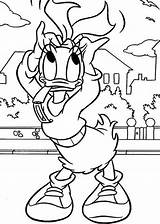 Coloring Pages Wind Daisy Duck Blowing Ribbon Getcolorings Getdrawings Kids sketch template