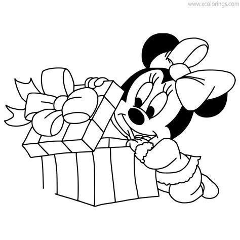 baby minnie mouse christmas coloring pages xcoloringscom