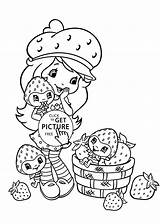 Shortcake Coloring Strawberry Pages Printable Small 4kids Cartoons sketch template