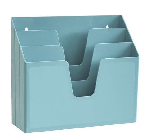 desk file folder organizer horizontal triple storage paper office home