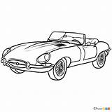Jaguar Type Cars 1961 Draw Retro Car Drawings автором обновлено July Drawdoo Visit sketch template
