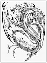 Dragon Coloring Pages Adult Adults Realistic Chinese Printable Lizard Dragons Evil Flying Print Real Minecraft Color Cool Kids Hard Simple sketch template