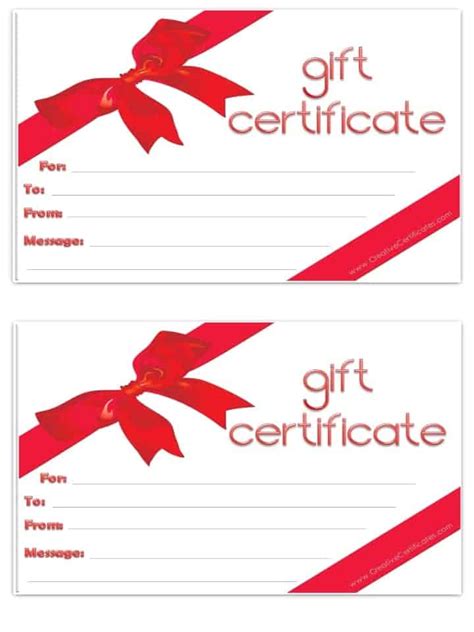 gift certificate template customize   print  home