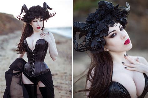 sexy corset model with big natural boobs flaunts curves in leather fetish wear daily star
