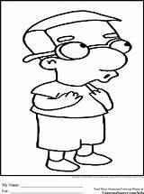 Designlooter Millhouse Simpsons sketch template