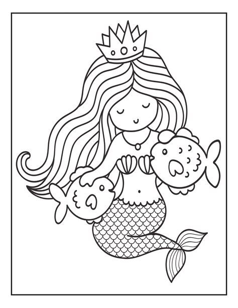 mermaid coloring pages  printable mermaid coloring pages etsy