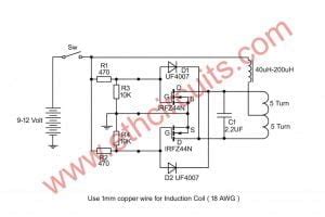 induction heater circuit diagram induction soldering iron