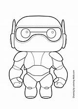 Coloring Baymax Cloudy Meatballs Chance Gogo 4kids sketch template